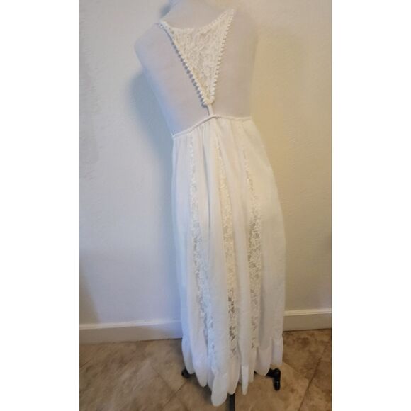 Vintage White Lace Nightgown Size M - Picture 5 of 5